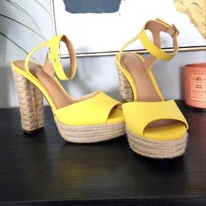 Gibson Latimer Yellow Platform Heels